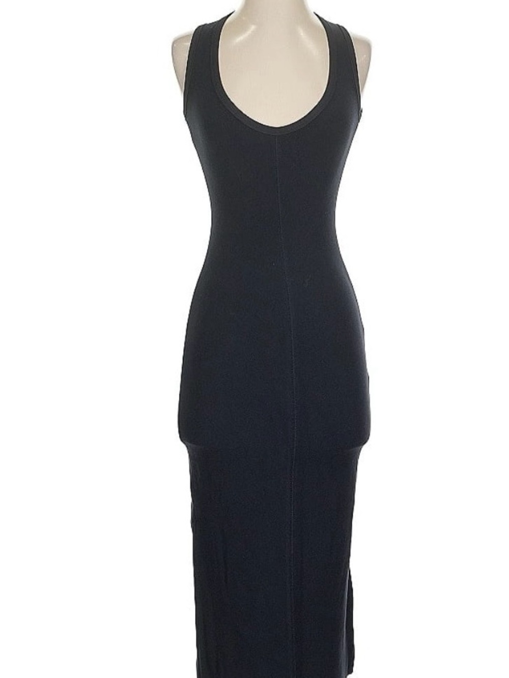 James Perse Black Midi Tank Dress